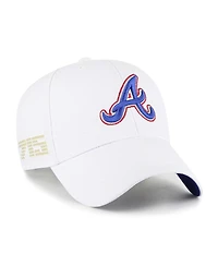 Men's '47 Brand White Atlanta Braves 2023 City Connect Mvp Adjustable Hat