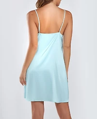 iCollection Plus Emma Chemise Nightgown with Eyelash Lace