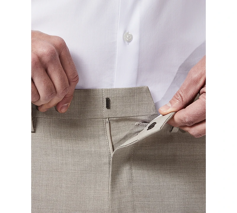 Kenneth Cole Reaction Men's Slim-Fit Stretch Check Dress Pants