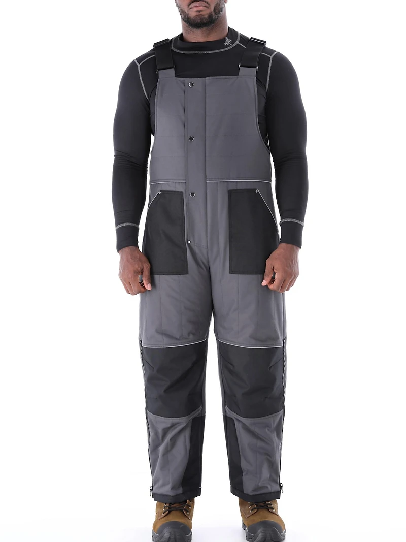RefrigiWear Men's ChillShield Insulated Bib Overalls - Lightweight, Water-Repellent, Durable Workwear for Cold Weather