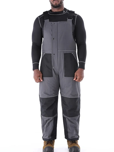 RefrigiWear Men's ChillShield Insulated Bib Overalls - Lightweight, Water-Repellent, Durable Workwear for Cold Weather