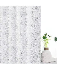 GoodGram Montauk Accents 2 Piece Grommet Top Sparkly Metallic Light Filtering Window Curtains - 95 in. Long Gray