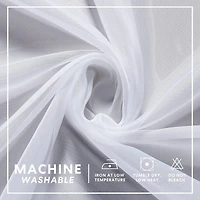 GoodGram Montauk Accents 2 Piece Grommet Top Summery Sheer Voile Window Curtain Panels For Extra Long & Taller Windows