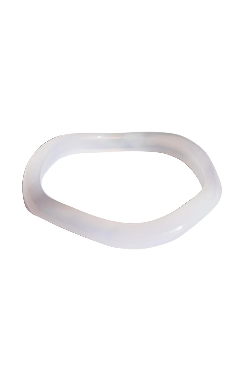 Wave - Skinny Round Jade Stone Bangle