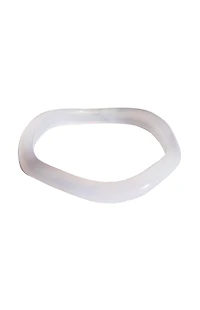 Wave - Skinny Round Jade Stone Bangle