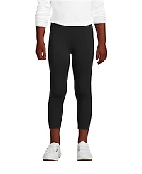 Lands' End Child School Uniform Girls Plus Tough Cotton Capri Leggings