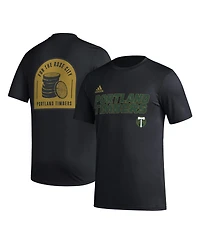 Men's adidas Black Portland Timbers Team Jersey Hook Aeroready T-shirt