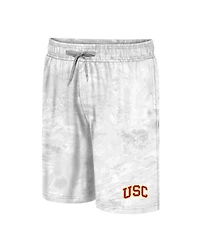 Men's Colosseum White Usc Trojans Realtree Aspect Ohana Swim Shorts