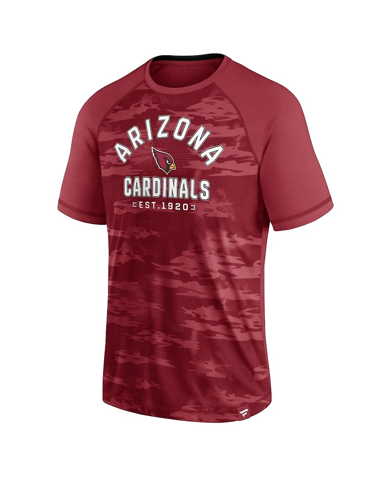 Men's Fanatics Cardinal Arizona Cardinals Hail Mary Raglan T-shirt