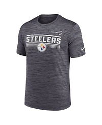 Men's Nike Anthracite Pittsburgh Steelers Yardline Velocity Performance T-shirt