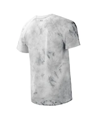 Men's Msx by Michael Strahan Gray Las Vegas Raiders Resolution Tie-Dye Raglan T-shirt