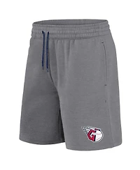 Men's Fanatics Navy, Heather Gray Cleveland Guardians Arch T-shirt and Shorts Combo Set