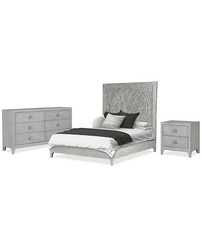 Boho Chic King 3-Pc. Bedroom Set (Bed, Dresser & Nightstand)