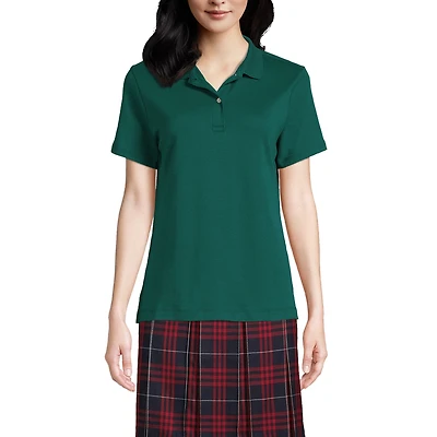 Lands' End Women's Short Sleeve Feminine Fit Interlock Polo Shirt