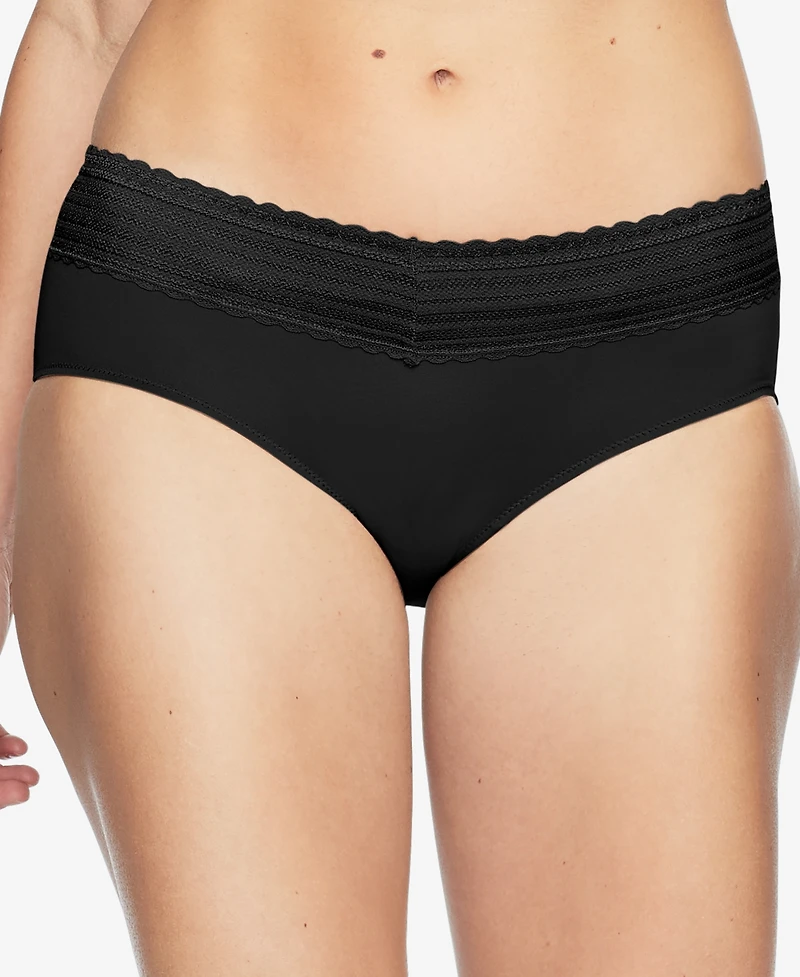 Warners No Pinching, Problems Dig-Free Comfort Waist with Lace Microfiber Hipster 5609J