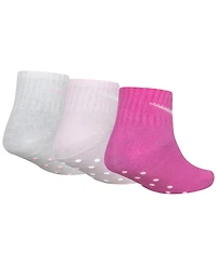 Nike Baby Boys or Girls Core Ankle Gripper Socks, Pack of 3