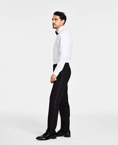 Alfani Men's Slim-Fit Stretch Black Tuxedo Pants, Created for Macy's