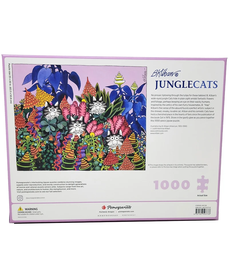 Pomegranate Communications, Inc. B. Kliban Jungle Cats Puzzle, 1000 Pieces
