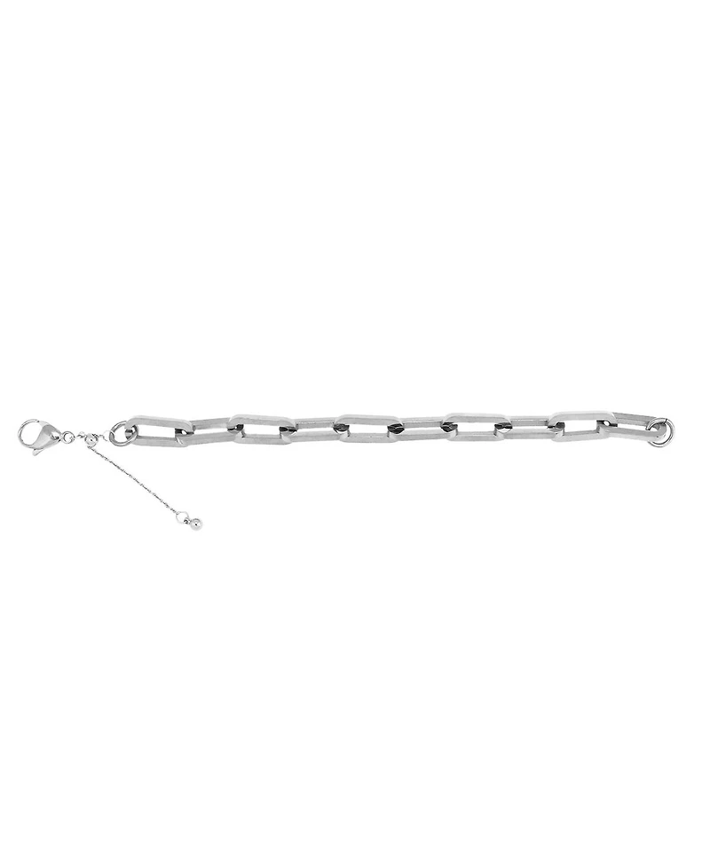 Row Paper Clip Chain Link Bracelet