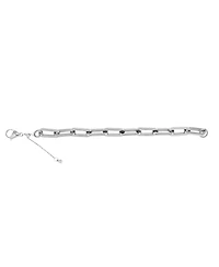 Row Paper Clip Chain Link Bracelet