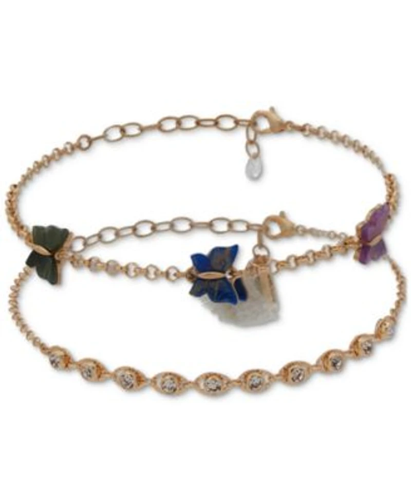 Lonna Lilly Gold Tone Mixed Stone Butterfly Jewelry Collection