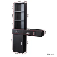 Simplie Fun Modern Simple Hair Desk, Multi-Layer Storage, Large Storage Space