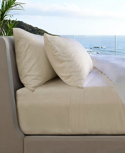 Cariloha Resort 4-Piece Sateen Sheet Set | Ocean Mist Split King Viscose Material Thermal-Regulating, Extra Soft Cooling Sheets