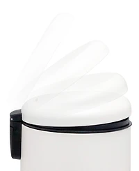 Qualiazero 6L / 1.6 Gal + 6L / 1.6 Gal Round Stainless Steel Step Can Combo - Matte White