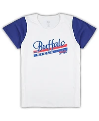 Women's Concepts Sport White, Royal Buffalo Bills Plus Downfield T-shirt and Shorts Sleep Set