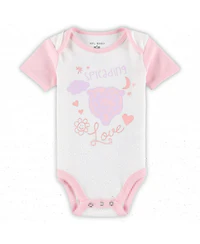 Girls Newborn and Infant White Chicago Bears Spreading Love Bodysuit and Tutu Leggings Set