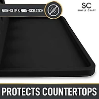Silicone Utensil Rest with Drip Pad for Multiple Utensils