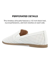 Journee Collection Women's Lucie Perforated Slip On Loafers