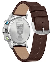 Citizen Eco-Drive Men's Chronograph Star Wars Luke Skywalker Brown Leather Strap Watch 44mm