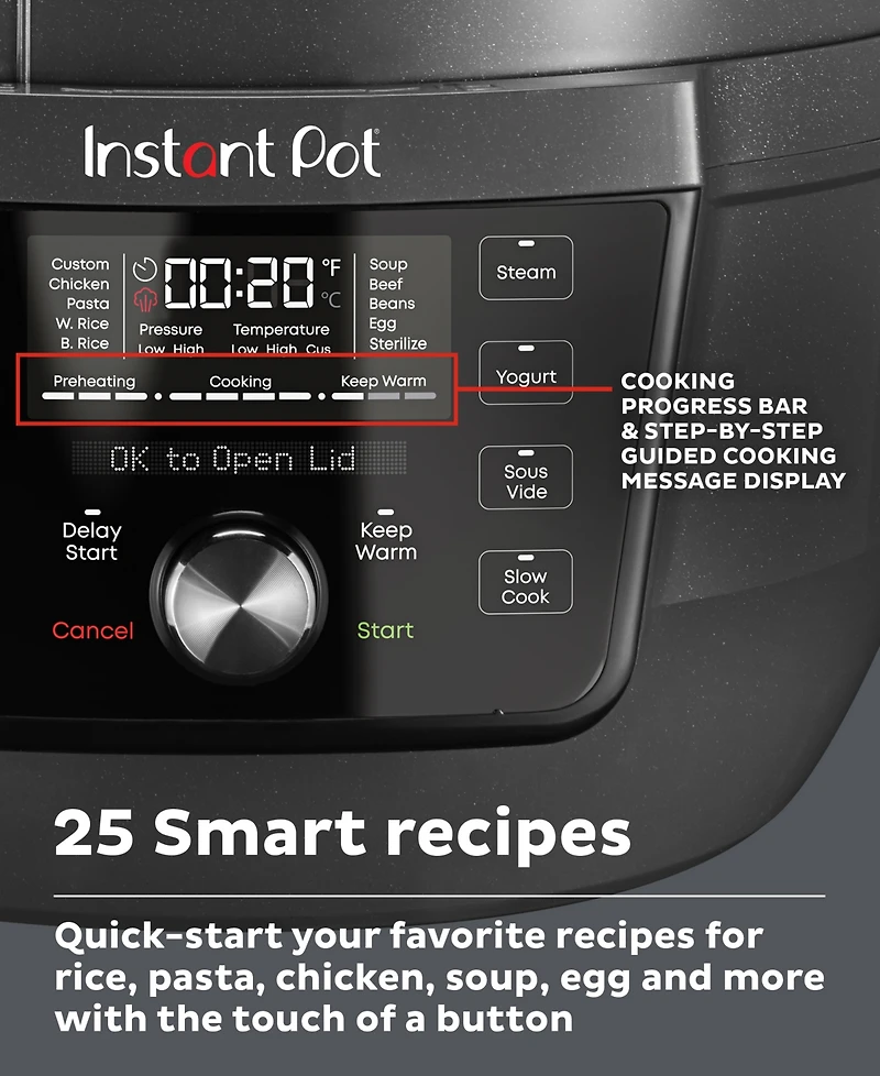 Instant Pot 7.5Qt Rio Wide Plus 9-in-1 Multi-Cooker