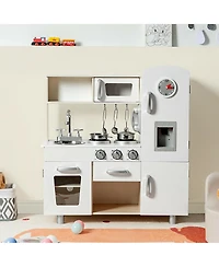 Vintage Play Kitchen Pretend Kids Cooking Playset Toys w/Water Dispense