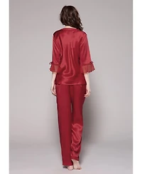 Lilysilk Women's Laced Silk Pajama Set