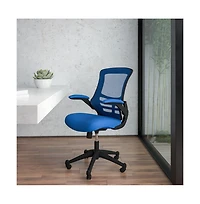 Emma+Oliver Mid-Back Mesh Swivel Ergonomic Task Office Chair With Flip-Up Arms