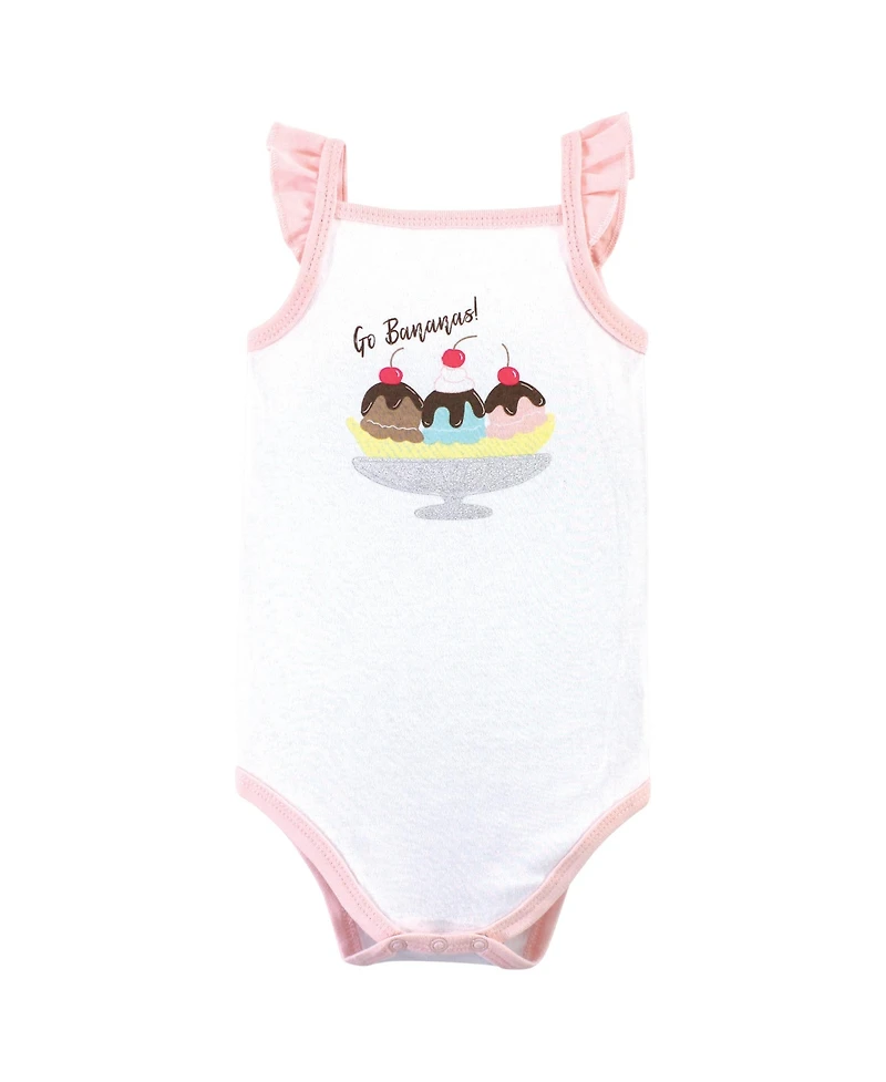 Hudson Baby Girls Cotton Sleeveless Bodysuits