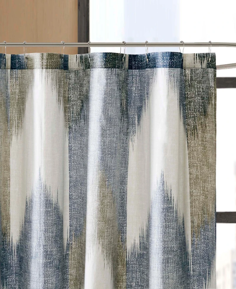 Ink+Ivy Alpine Chevron Stripe Cotton Shower Curtain, 72" x 72"