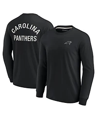 Men's and Women's Fanatics Signature Black Carolina Panthers Super Soft Long Sleeve T-shirt
