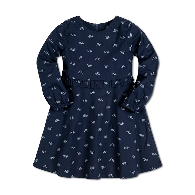 Hope & Henry Big Girls Long Sleeve Ruffle Waist Dress