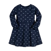 Hope & Henry Big Girls Long Sleeve Ruffle Waist Dress