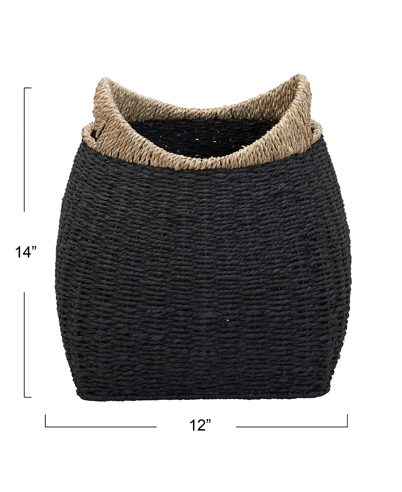 Handle Basket Two Tone Paper
