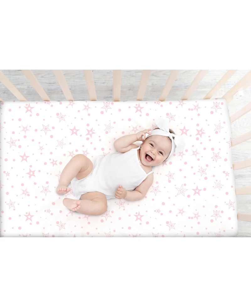 Bublo Baby Pack and Play Fitted Sheet, Portable Pack N Plays Mini Crib Sheets, 2 Pack Play Sheets, 100% Jersey Cotton Playard Sheets