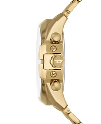 Diesel Men's Mega Chief Quartz Chronograph Gold-Tone Stainless Steel Watch 51mm