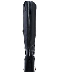 Vince Camuto Womens's Sangeti Snip-Toe Block-Heel Extra Wide-Calf Knee-High Boots