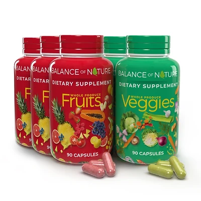 Balance of Nature Whole Food Supplement with Fruit and Vegetable Ingredients for Women, Men, and Kids