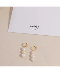 Joey Baby 18K Gold Plated Brass with Freshwater Pearl - Maja Earrings For Women
