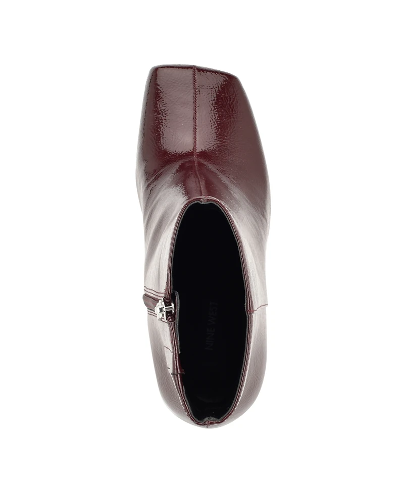 Nine West Women's Spice Square Toe Block Heel Dress Booties