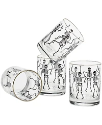 Culver 14-Ounce 22 Carat Gold-Tone Rim Dof (Double Old Fashioned) Glass Set of 4